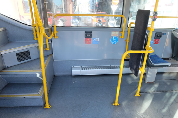 PRM seat on tourist bus